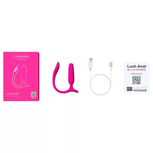 Lovense Lush Anal - App-vezérelt análvibrátor, LED-es - pink