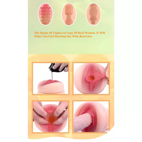 Tracy's Dog Cup - élethű műpunci maszturbátor (fekete-natúr)