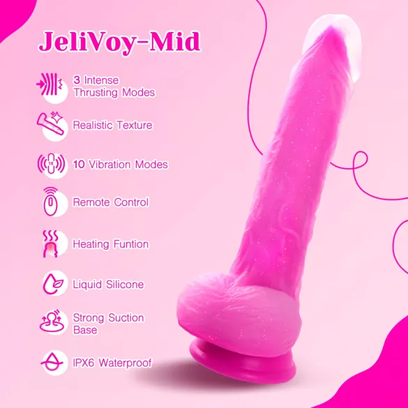 Tracy's Dog Jelivoy-Mid - élethű vibrátor - 20 cm (pink)
