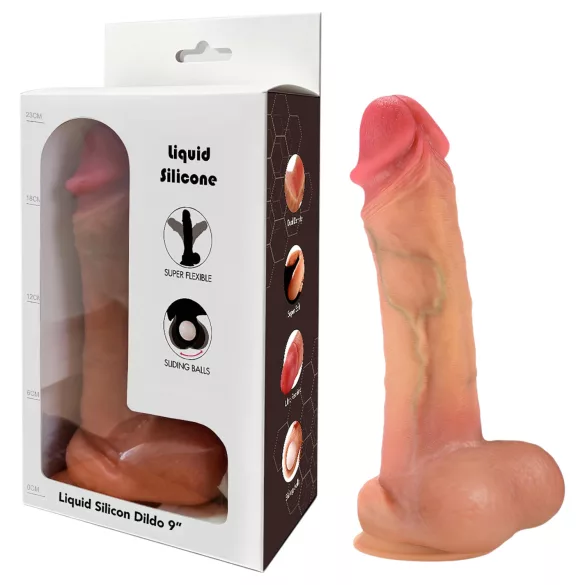 FeelSkin - ultra realisztikus dildó - natúr (23 cm)