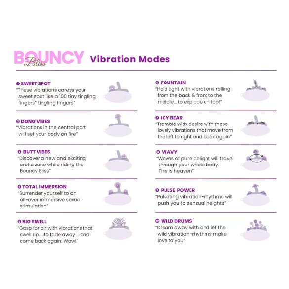 Bouncy Bliss Classic - felfújható párna vibrátor (lila)