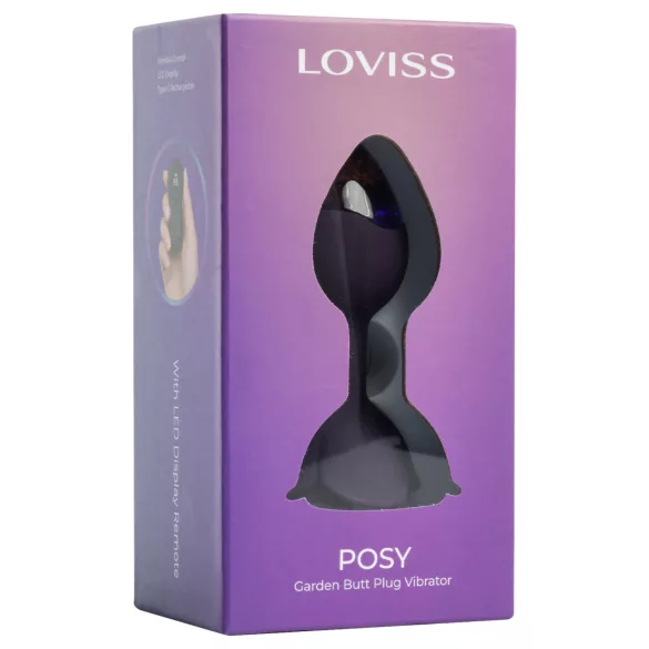 LOVISS Flower - távirányítós anál vibrátor (lila)