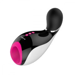   Nalone Oxxy - okos vibráló kényeztető ajkak (fekete-pink-fehér)