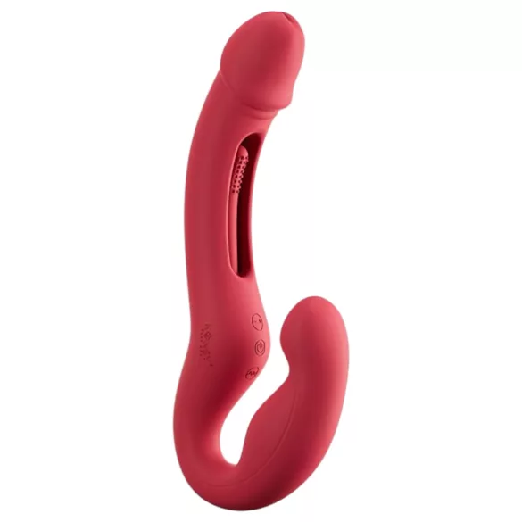 Honey Play Box Harmony Duo - App-vezérelt felcsatolható nyelves vibrátor (piros)
