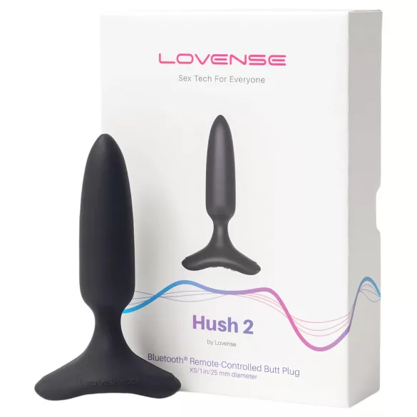 LOVENSE Hush 2 XS - akkus kis anál vibrátor (25 mm, fekete)