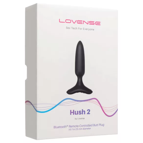 LOVENSE Hush 2 XS - akkus kis anál vibrátor (25 mm, fekete)