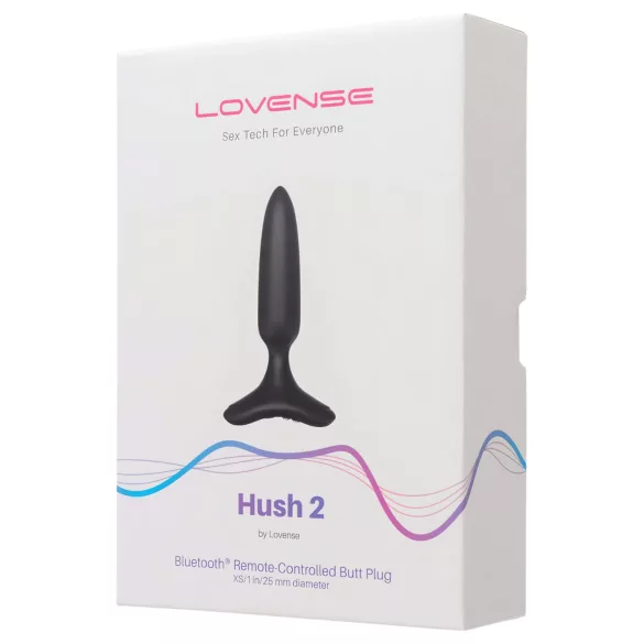 LOVENSE Hush 2 XS - akkus kis anál vibrátor (25 mm, fekete)