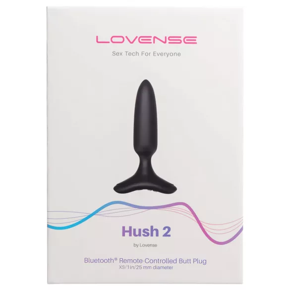 LOVENSE Hush 2 XS - akkus kis anál vibrátor (25 mm, fekete)
