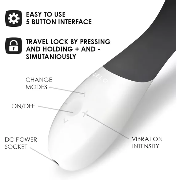 LELO Mona Wave - vízálló G-pont vibrátor (fekete)