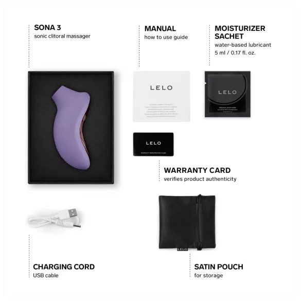 LELO Sona 3 - hanghullámos csiklóizgató (levendula)