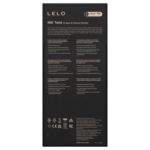 LELO INA Twist - appos, csiklókaros G-pont vibrátor (lila)