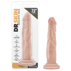   Dr. Skin 7,5 - tapadókorongos élethű dildó (natúr, 19 cm)