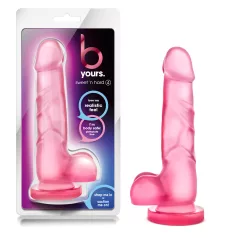 B Yours Sweet N Hard 4 - herés dildó - 18cm (pink)
