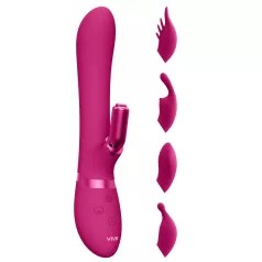   Vive Chou - akkus, cserélhető fejes csiklókaros vibrátor (pink)