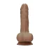 RealRock Dong 7 - élethű, herés dildó (17cm) - sötét natúr