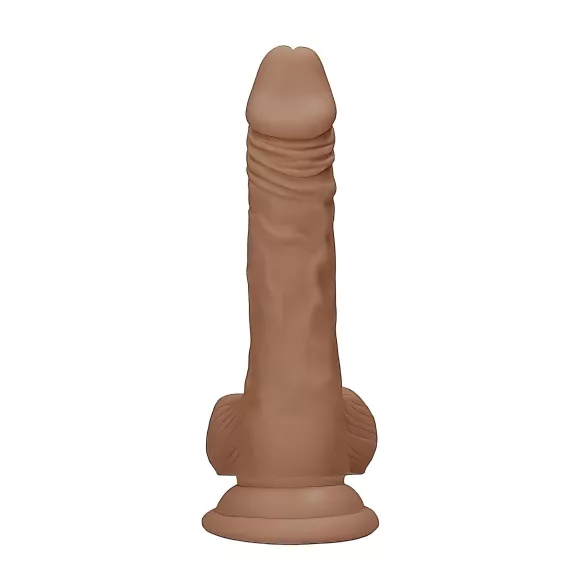RealRock Dong 7 - élethű, herés dildó (17cm) - sötét natúr