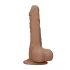 RealRock Dong 10 - élethű, herés dildó (25cm) - sötét natúr
