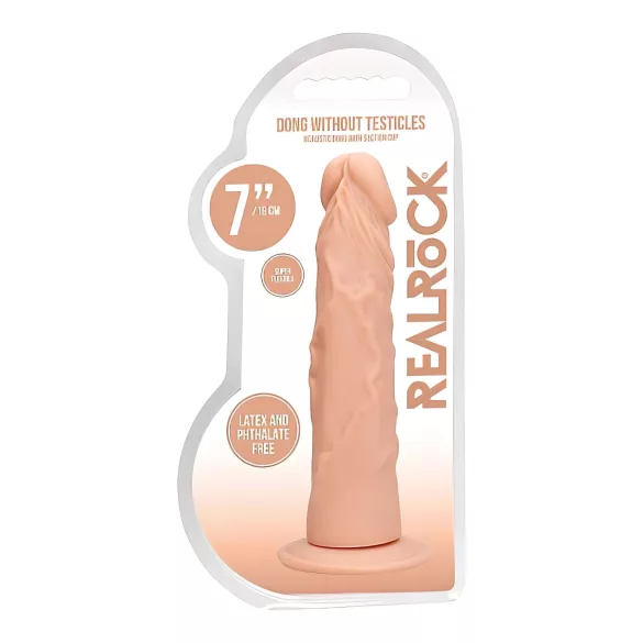 RealRock Dong 7 - élethű dildó (17 cm, testszínű)