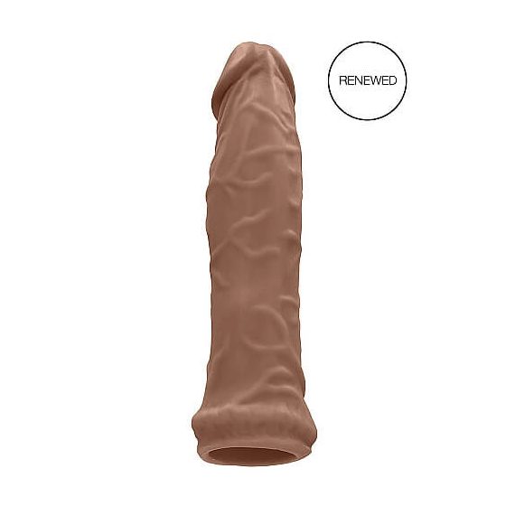 RealRock Penis Sleeve 6 - péniszköpeny (17cm) - sötét natúr