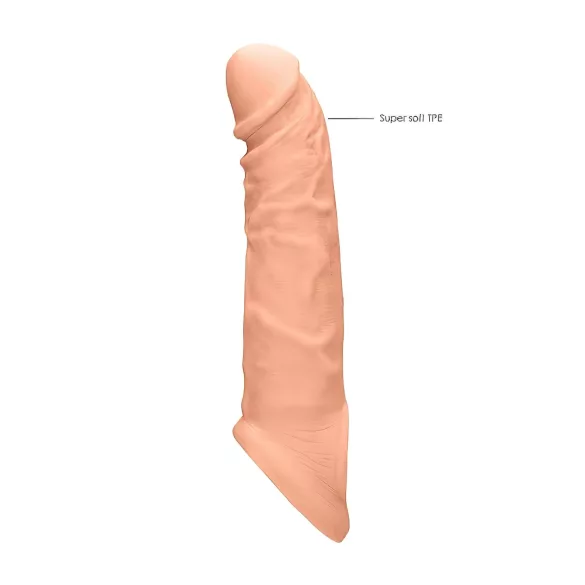 RealRock Penis Sleeve 8 - péniszköpeny (21 cm, testszínű)