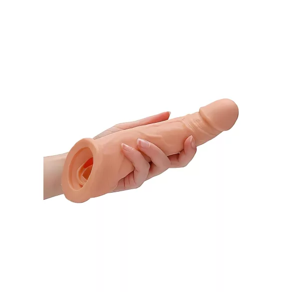 RealRock Penis Sleeve 8 - péniszköpeny (21 cm, testszínű)