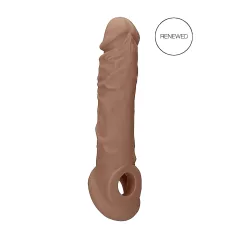   RealRock Penis Sleeve 8 - péniszköpeny (21cm) - sötét natúr