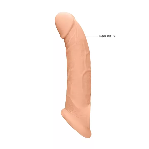 RealRock Penis Sleeve 9 - péniszköpeny (21,5 cm, testszínű)