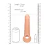 RealRock Penis Sleeve 9 - péniszköpeny (21,5cm) - natúr