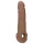 RealRock Penis Sleeve 9 - péniszköpeny (21,5 cm) - sötét natúr