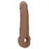 RealRock Penis Sleeve 9 - péniszköpeny (21,5 cm) - sötét natúr
