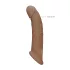 RealRock Penis Sleeve 9 - péniszköpeny (21,5 cm) - sötét natúr