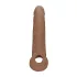 RealRock Penis Sleeve 9 - péniszköpeny (21,5 cm) - sötét natúr