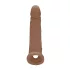 RealRock Penis Sleeve 9 - péniszköpeny (21,5 cm) - sötét natúr
