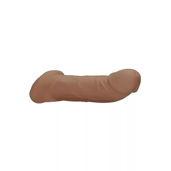 RealRock Penis Sleeve 9 - péniszköpeny (21,5 cm) - sötét natúr