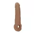 RealRock Penis Sleeve 9 - péniszköpeny (21,5 cm) - sötét natúr