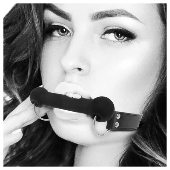 Ouch! - csont alakú szájpecek (fekete)