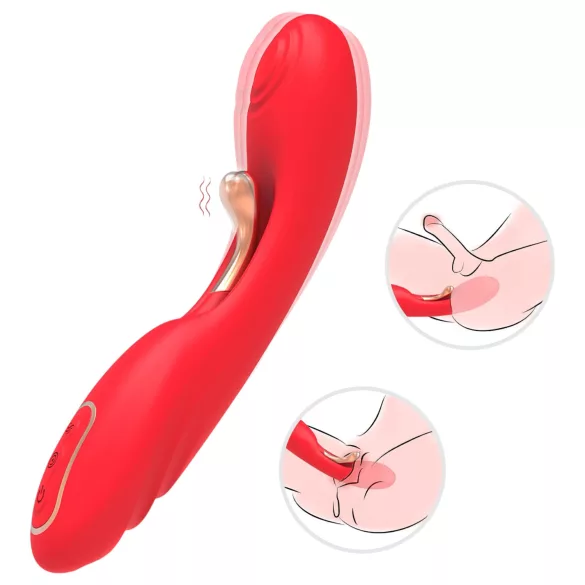 Bestoy - nyelves G-pont vibrátor (piros)