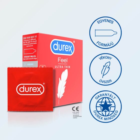 Durex Feel Ultra Thin - ultra élethű óvszer (3db)