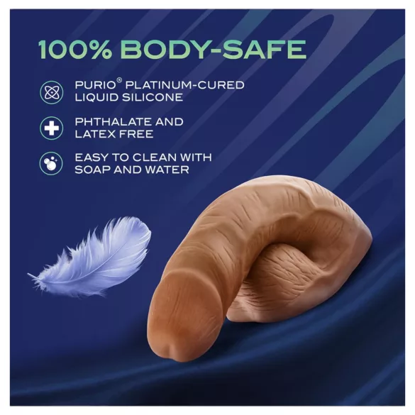 Blush UrSelf Affirm - életthű műpénisz (barna) - 13 cm