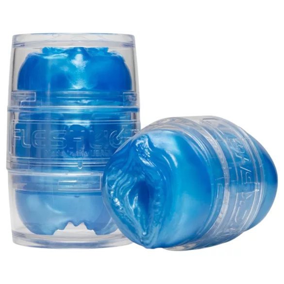 Fleshlight Quickshot Vantage - áttetsző dupla maszturbátor (kék)