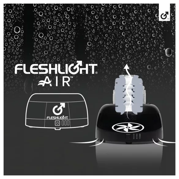 Fleshlight Air - automata maszturbátor szárító (fekete)