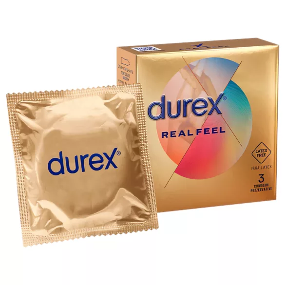 Durex Real Feel - latexmentes óvszer (3 db)
