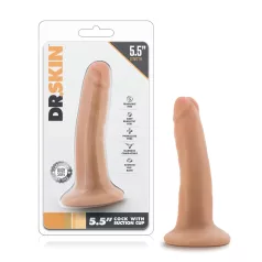  Dr. Skin 5,5 - tapadókorongos élethű dildó - natúr (14cm)