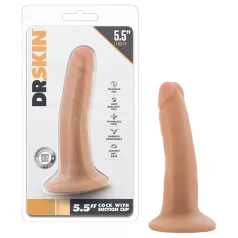   Dr. Skin 5,5 - tapadókorongos élethű dildó (natúr, 14 cm)