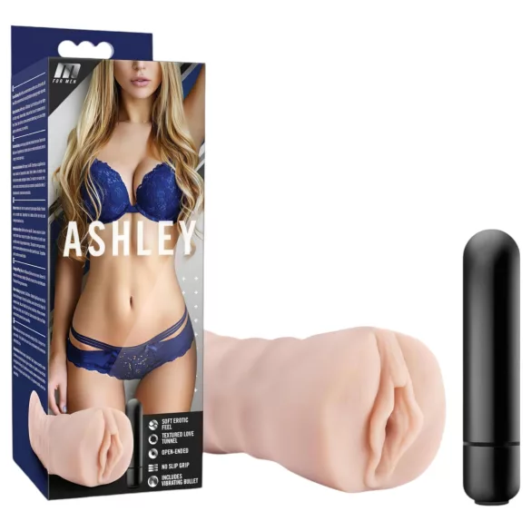 M for Men Ashley - vibráló műpunci (testszínű)
