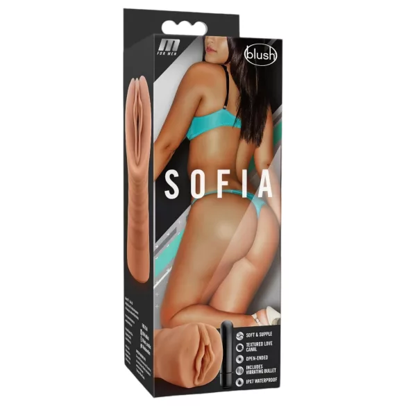 M For Men Sofia - vibráló műpunci (testszínű)
