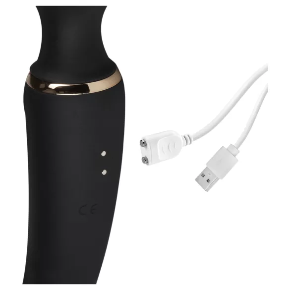 Blush Lush - 2 az 1-ben wand és G-pont vibrátor (fekete)