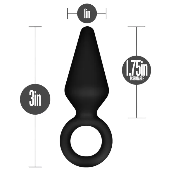 Anal Adventures Platinum S - anál plug (fekete) - kicsi