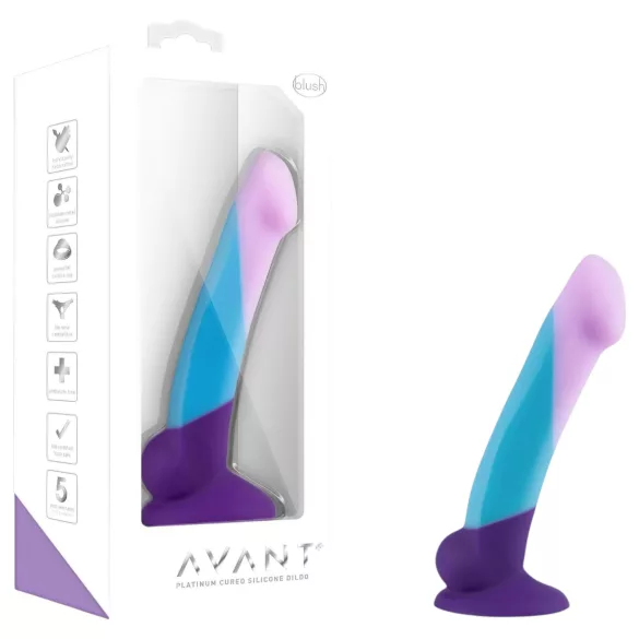 Avant Purple Haze - tapadókorongos dildó (színes)