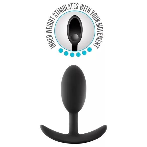 Anal Adventures Platinum M - anál plug (fekete, közepes)